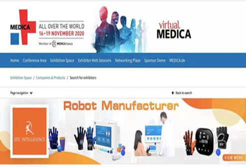 Wystawa Medica Niemcy Si Yi ręczny funkcjonalny robot rehabilitacyjny